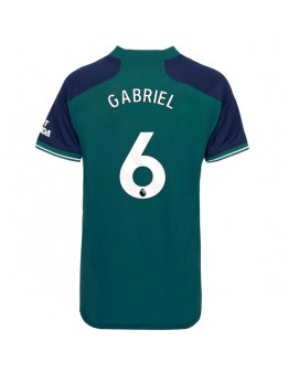 Billige Arsenal Gabriel Magalhaes #6 Tredjedrakt Dame 2023-24 Kortermet